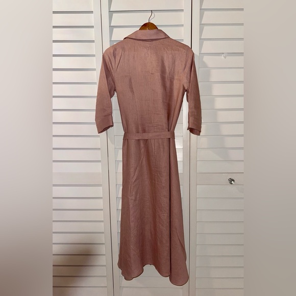 Anna's Signature Shirt Dress in Dusty Pink - Picture 4 of 4